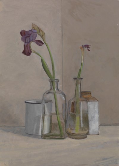 Irises White Cans by William Packer